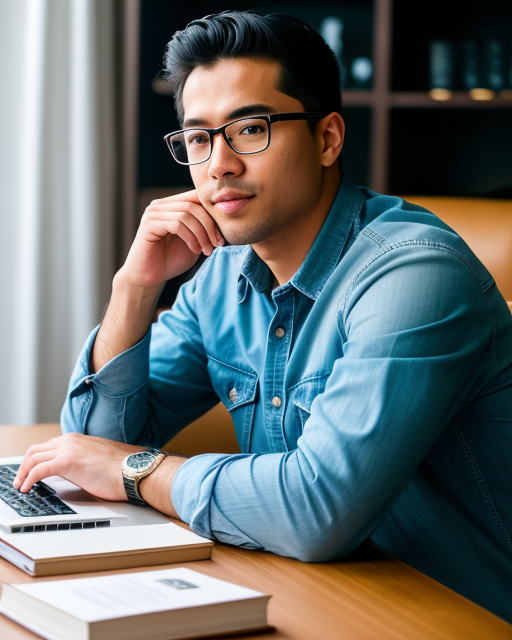 man from Dreamstarters Publishing typing on a laptop