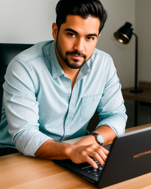 Dreamstarters Publishing man typing on his laptop