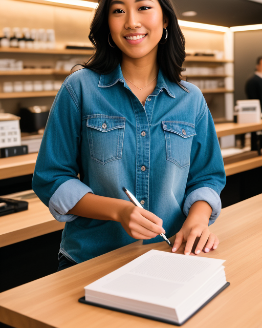 business woman from Dreamstarters Publishing with a book