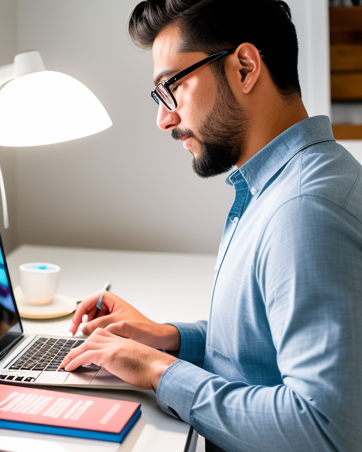 man from Dreamstarters Publishing typing on keyboard