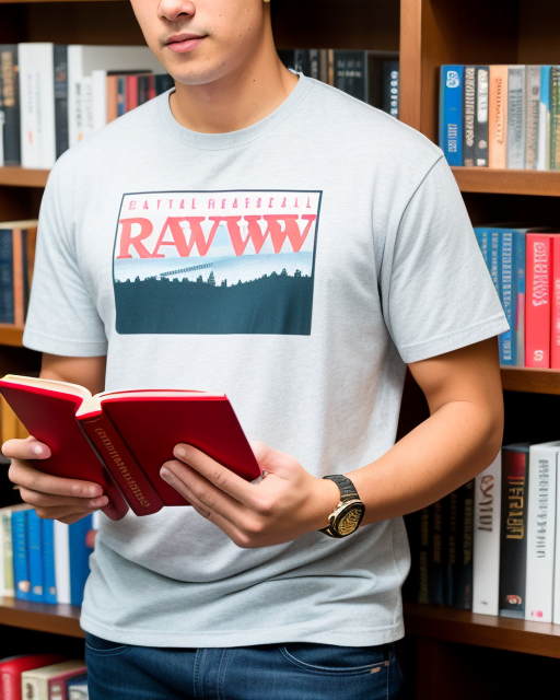 man from Dreamstarters Publishing wearing printed shirt and holding a book