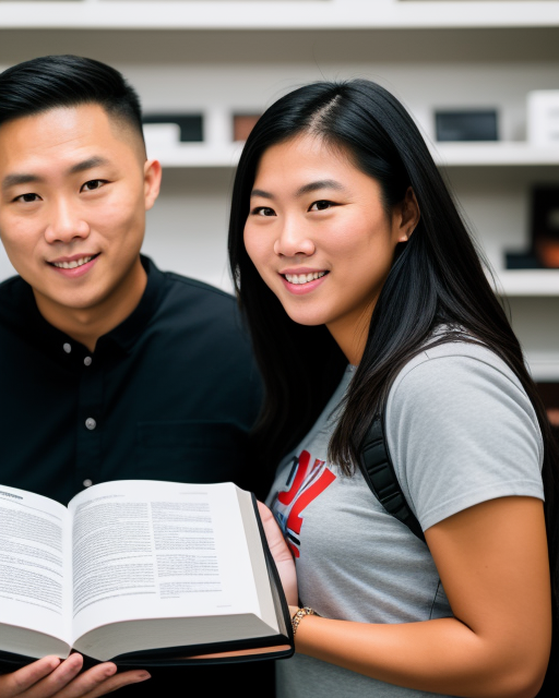 man and woman from Dreamstarters Publishing holding a book open