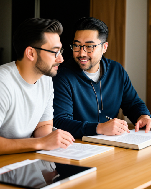 two men from Dreamstarters Publishing talking and writing