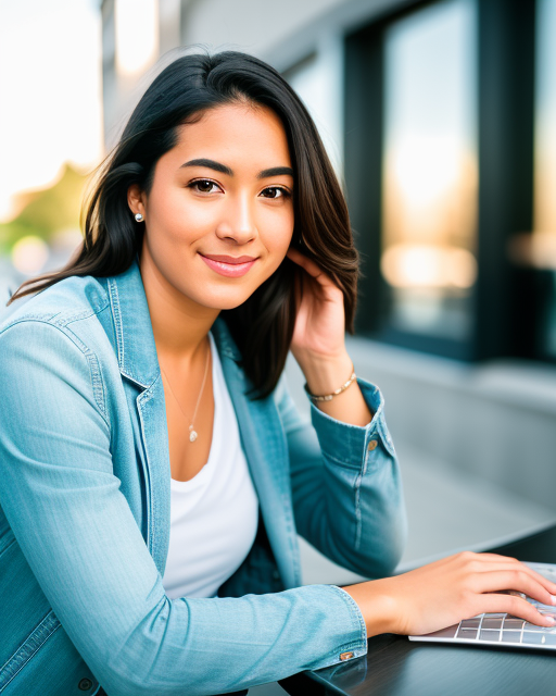 woman from Dreamstarters Publishing using a laptop