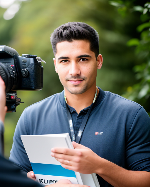 man from Dreamstarters Publishing holding a book and facing camera