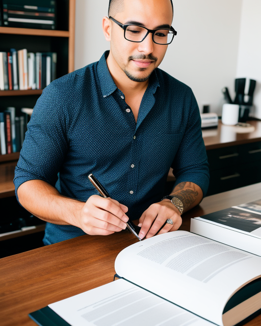 man from Dreamstarters Publishing holding a pen