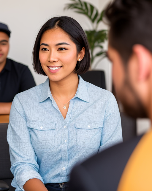 woman from Dreamstarters Publishing smiling and talking